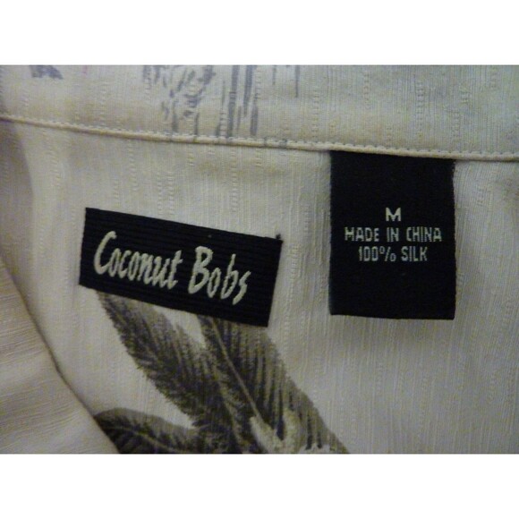 Coconut Bobs Hawaiian Silk Short Sleeve Shirt-Floral-sz M - Picture 4 of 4